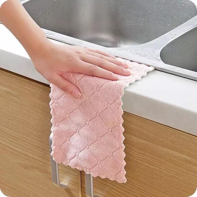 Combo 2 Chiếc Khăn lau bếp đa năng 2 LỚP siêu thấm nước , siêu mềm mịn
