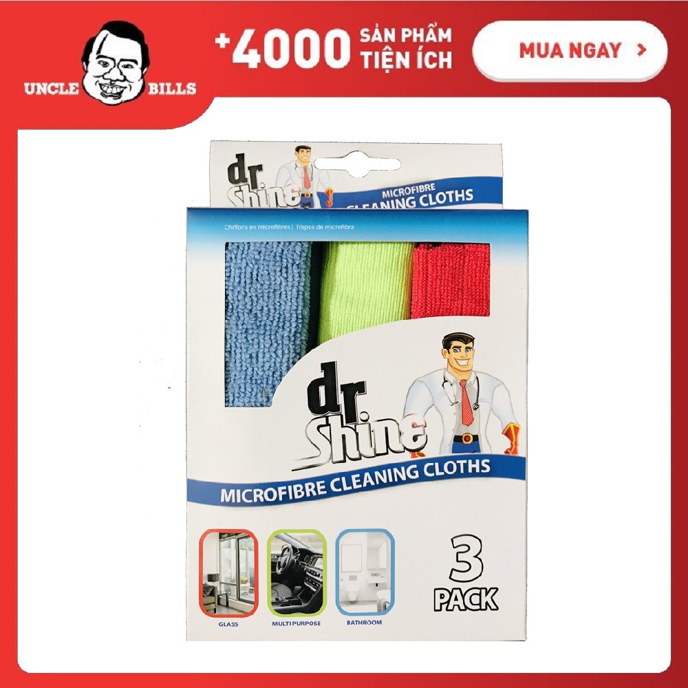 Khăn lau chén bằng vải sợi 3 cái UBL BC0121