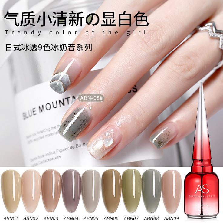 [HCM]Sơn Gel AS mã ABN - thạch chai đỏ