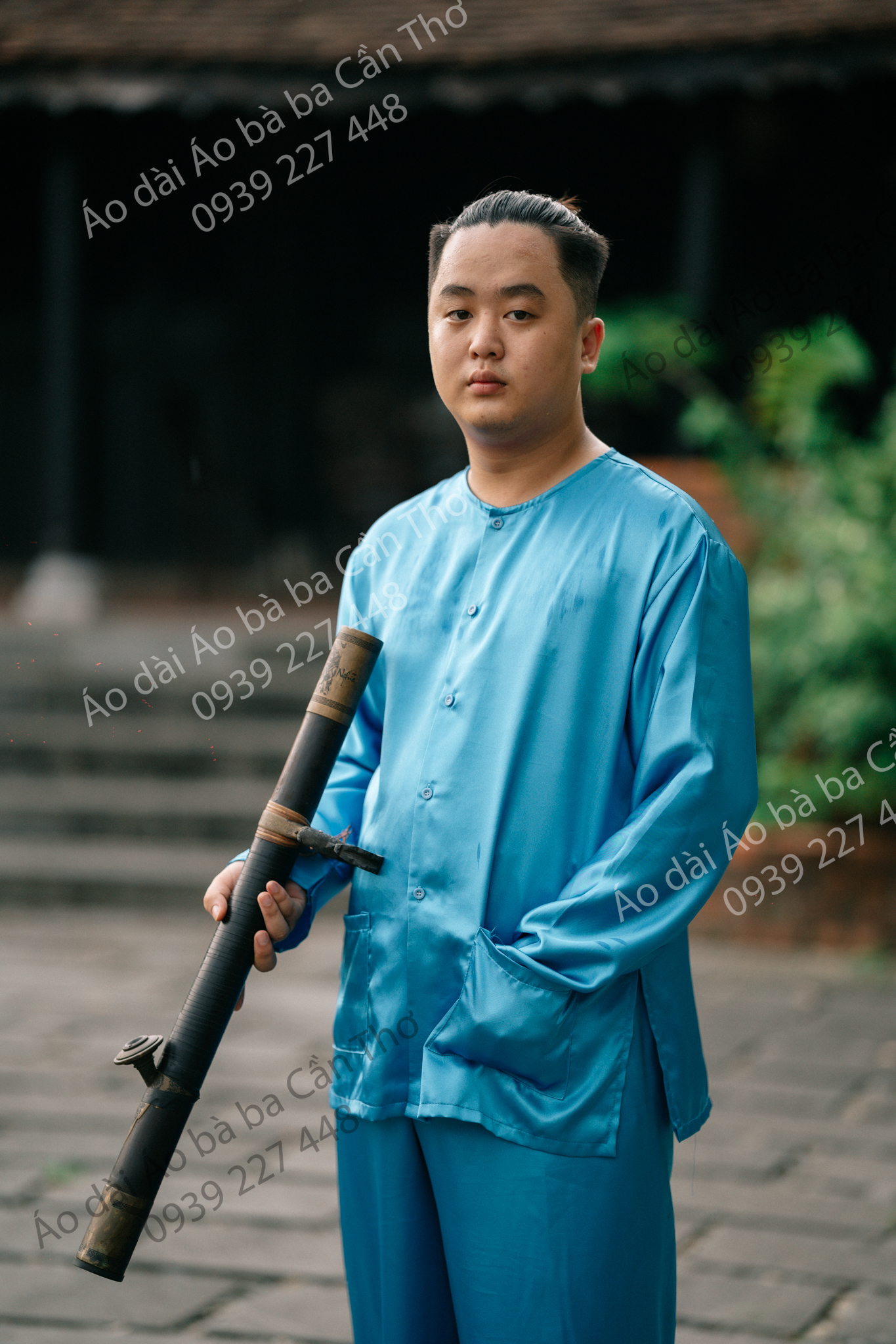 Bộ áo bà ba nam Phi bóng truyền thống