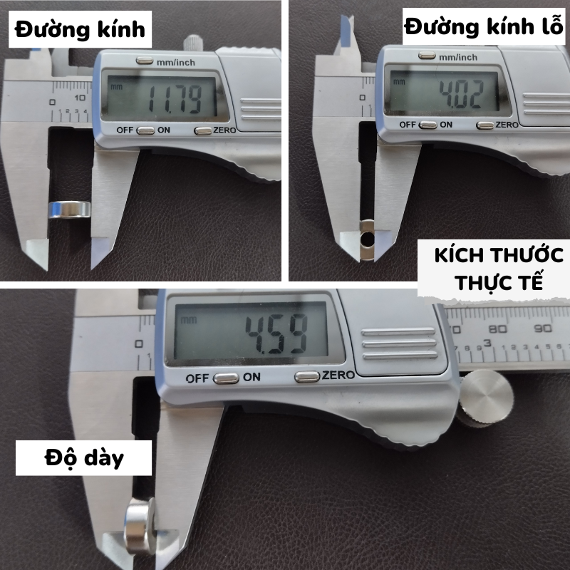 Nam châm tròn có lỗ kích thước 12x5 lỗ 4mm