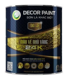 Màu vẽ nhũ vàng 24K Decor Paint siêu đậm đặc loại 1.0Kg thumbnail