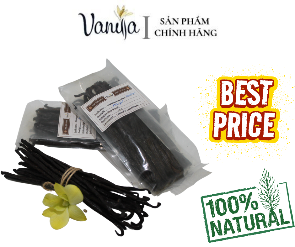 Quả Vanilla Madagascar Nứt Thượng Hạng ( 25 grams )