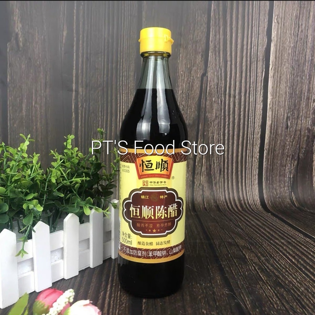 Giấm đen 500ml. Dấm trần Hengshun
