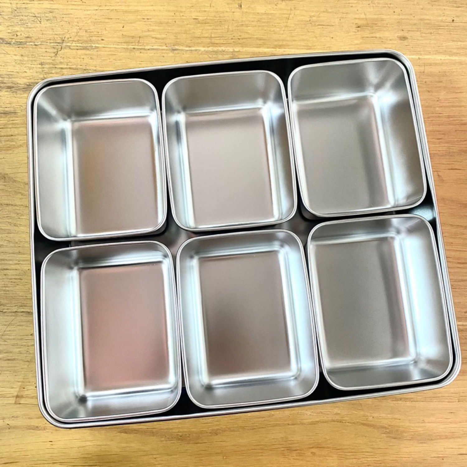 Set Khay Inox 6 Ngăn, 8 Ngăn Đựng Topping