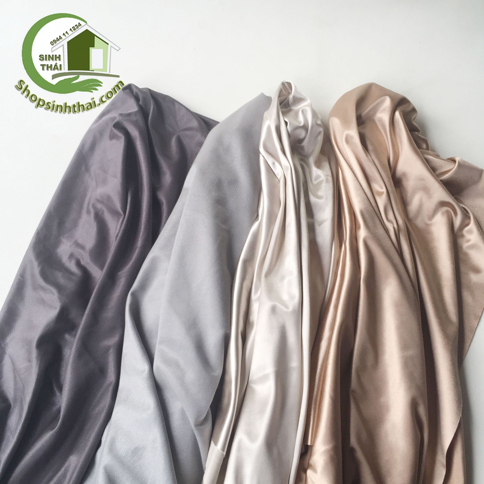 Vải thun poly 2 da co giãn 4 chiều khổ lớn - vải may khẩu trang 3d may quần áo - chọn màu