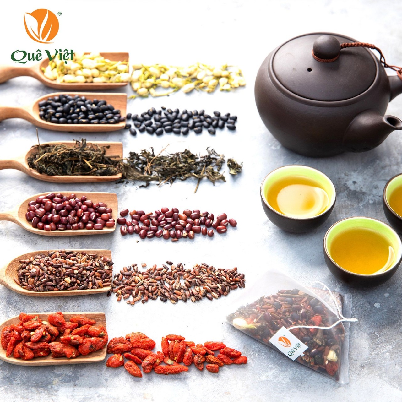 Trà gạo lứt Quê Việt 600gr