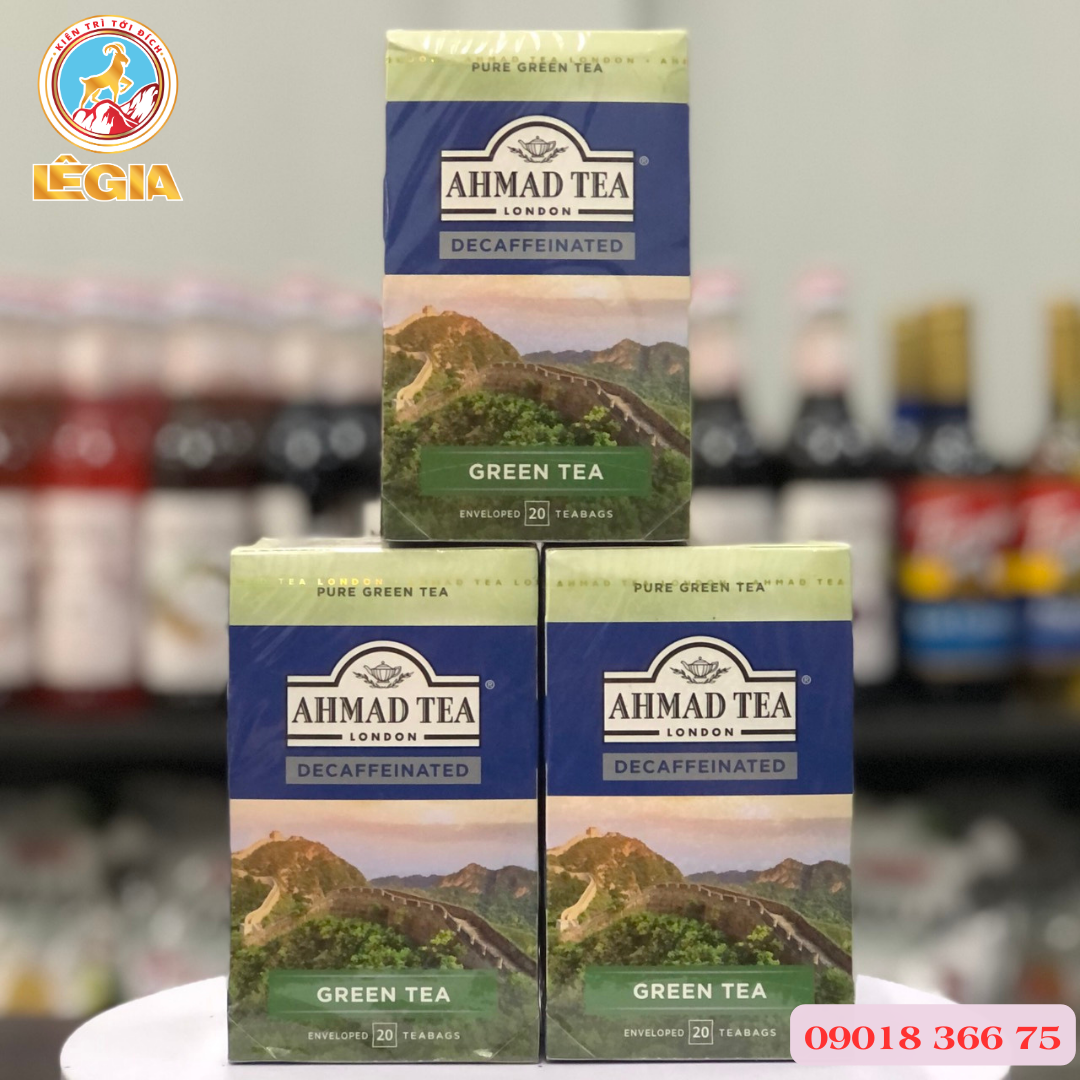 Trà Xanh khử caffein - AHMAD decaffeinated green tea 40g/20bags date mới