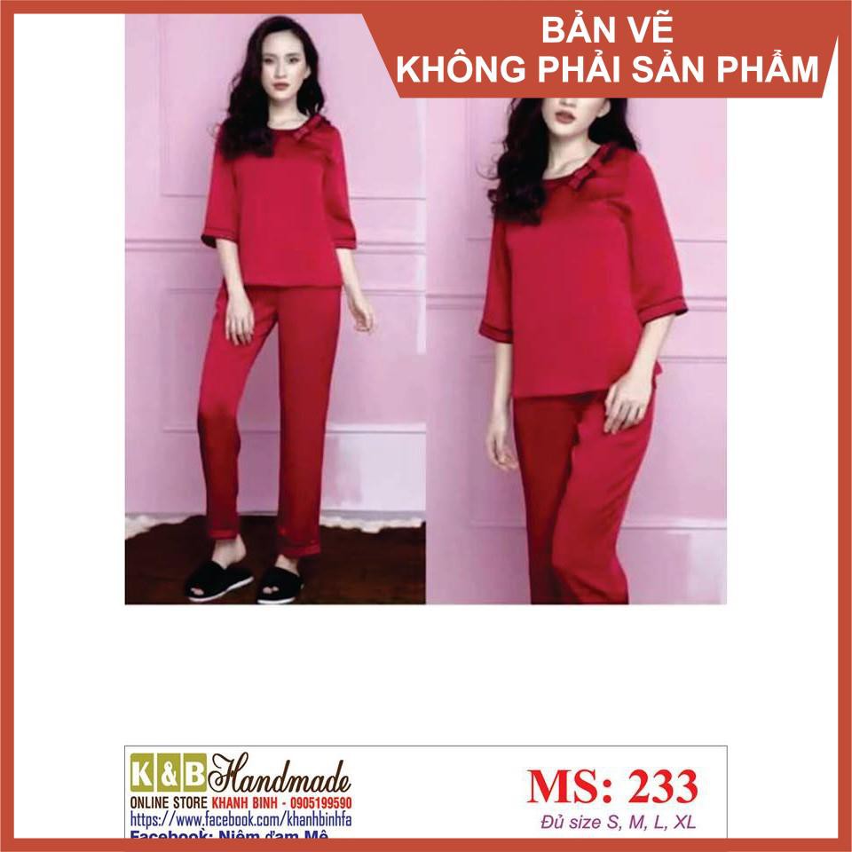 Rập giấy bộ mặc nhà nữ mã 233