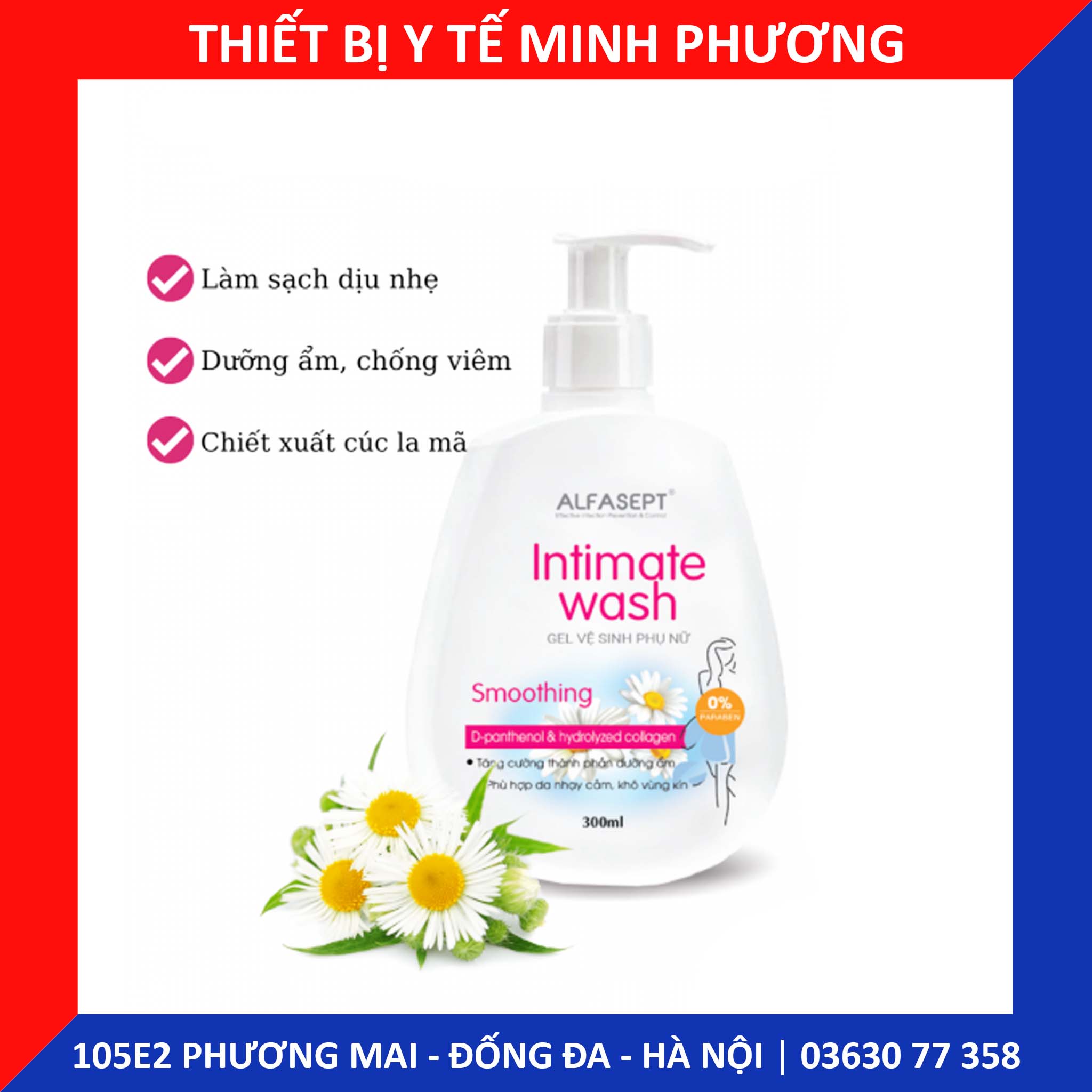 Dung dịch vệ sinh phụ nữ ALFASEPT Smoothing