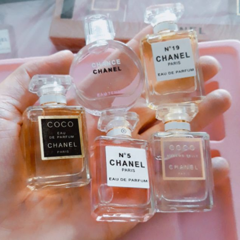 SÉT 5 CHAI NƯỚC HOA NỮ CAO CẤP