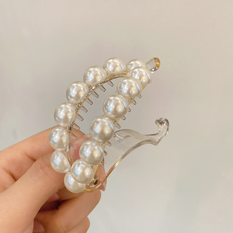 Kẹp tóc Bell Mew đính hạt tròn thanh lịch TOC66
