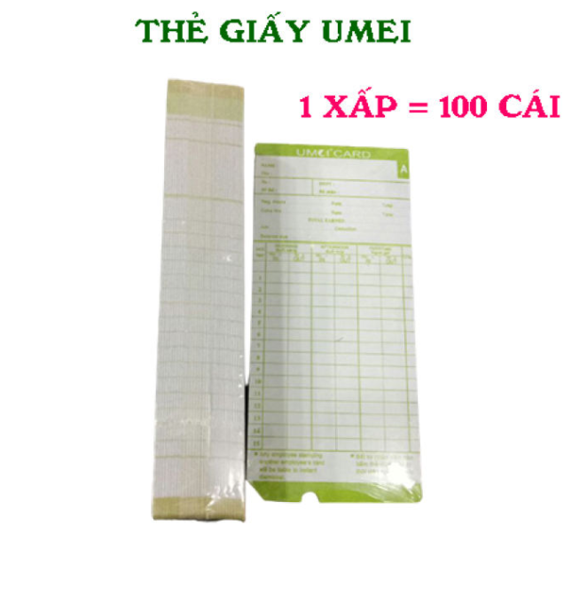 Thẻ chấm công bằng giấy umei (combo 100 thẻ)