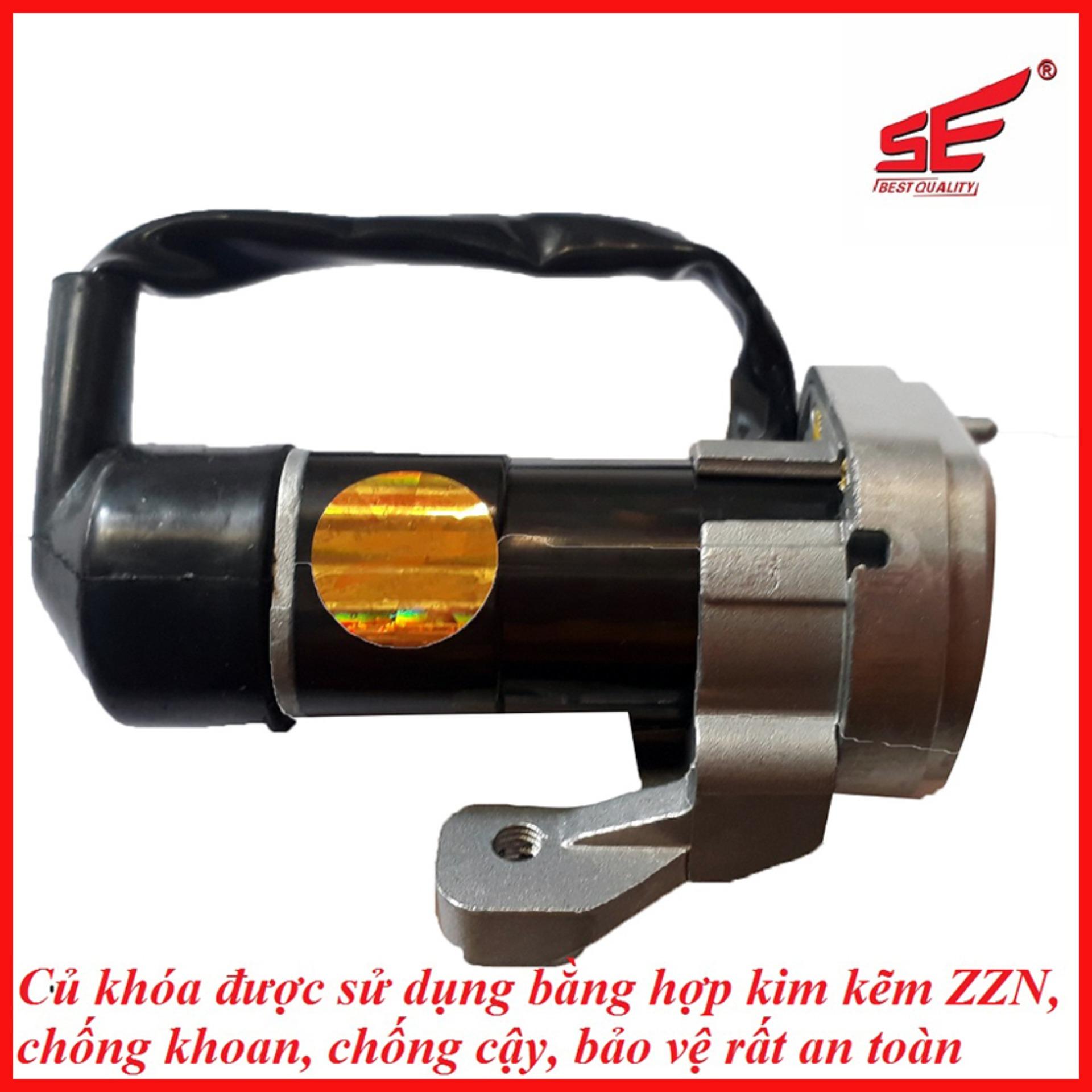 Bộ ổ khóa xe máy CLICK 110 2 cạnh thương hiệu SE