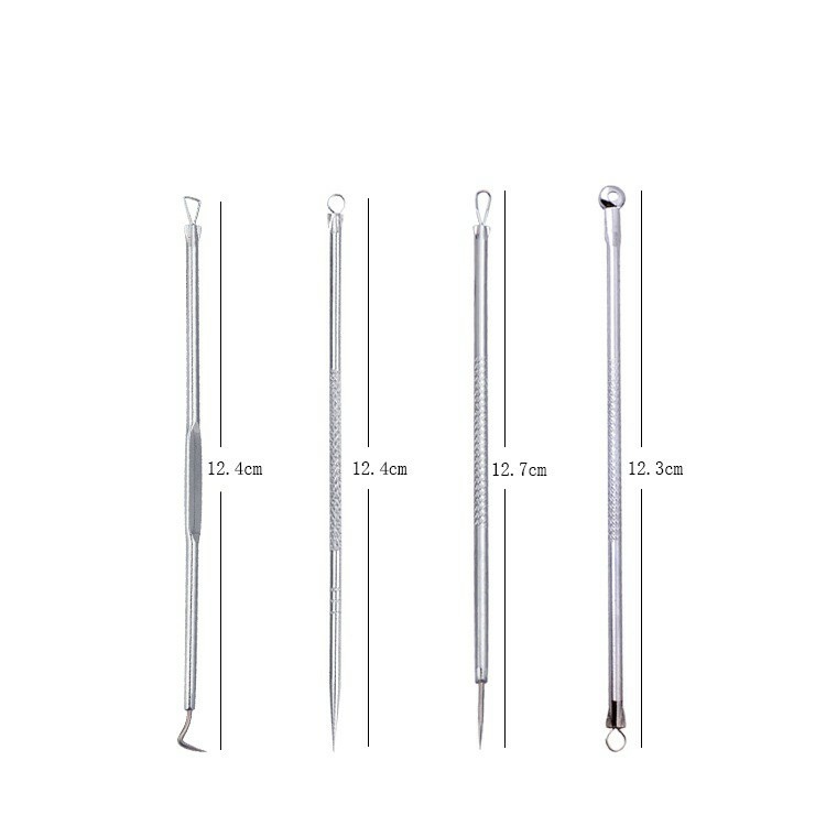 Bộ Nặn Mụn 4 Cây 8 Đầu Chống Khuẩn