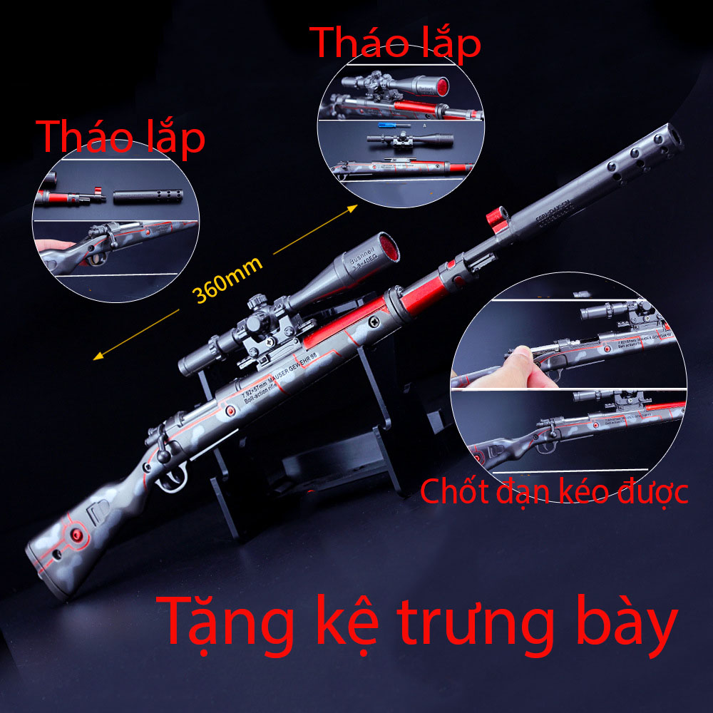 Mô Hình Khẩu Kar98 Skin Black Trong PUBG