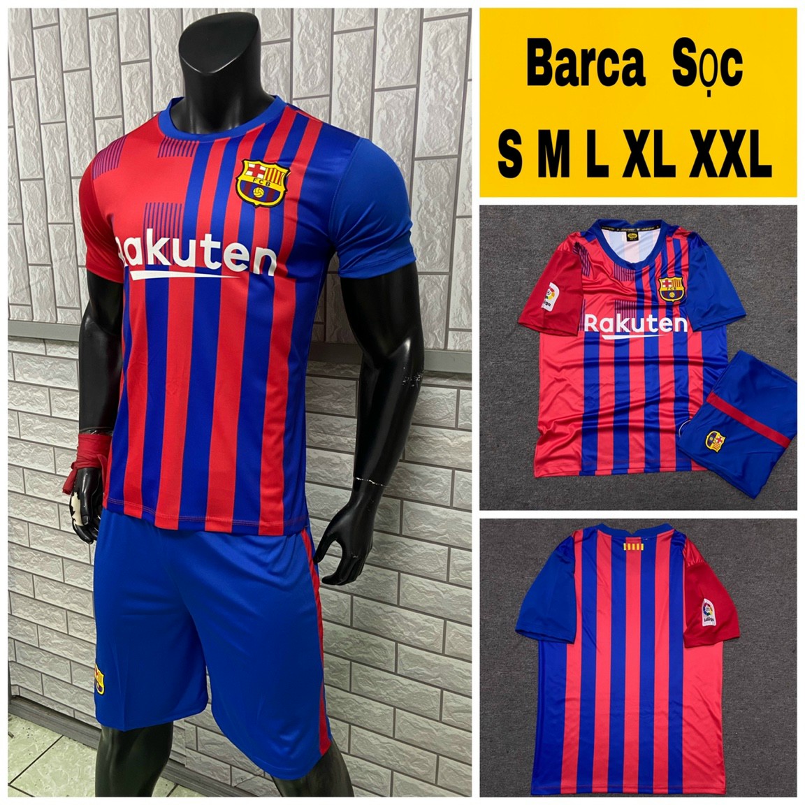 [MẪU MỚI NHẤT MÙA 21/22]BỘ QUẦN ÁO ĐÁ BANH CLB BARCA