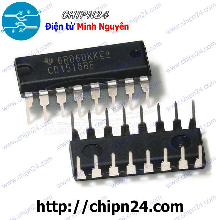 [2 con] (DIP) IC CD4518 DIP-16 (CD4518BE 4518)