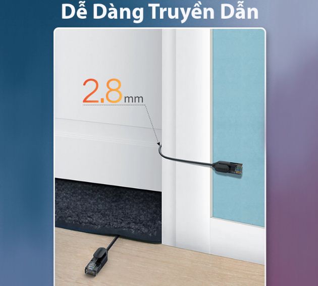 Cáp Mạng Cat6A Siêu Mỏng Ugreen ( 5m 70654 , 10m 70656 ) (Hỗ trợ 10Gbps) Chính Hãng