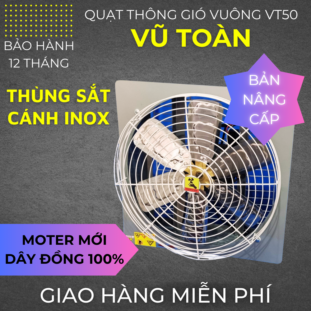 QUẠT THÔNG GIÓ 2 MẶT LƯỚI 400X400MM/ 500x500MM