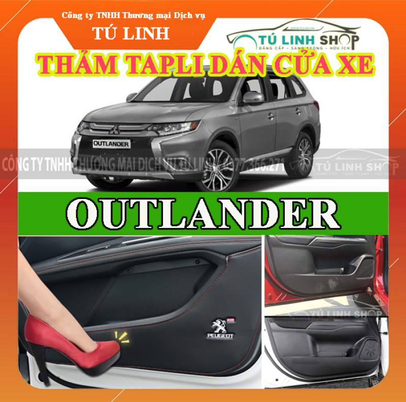 Bộ 4 Thảm Tapli dán cánh cửa chống trầy xước xe OUTLANDER 2017-2020