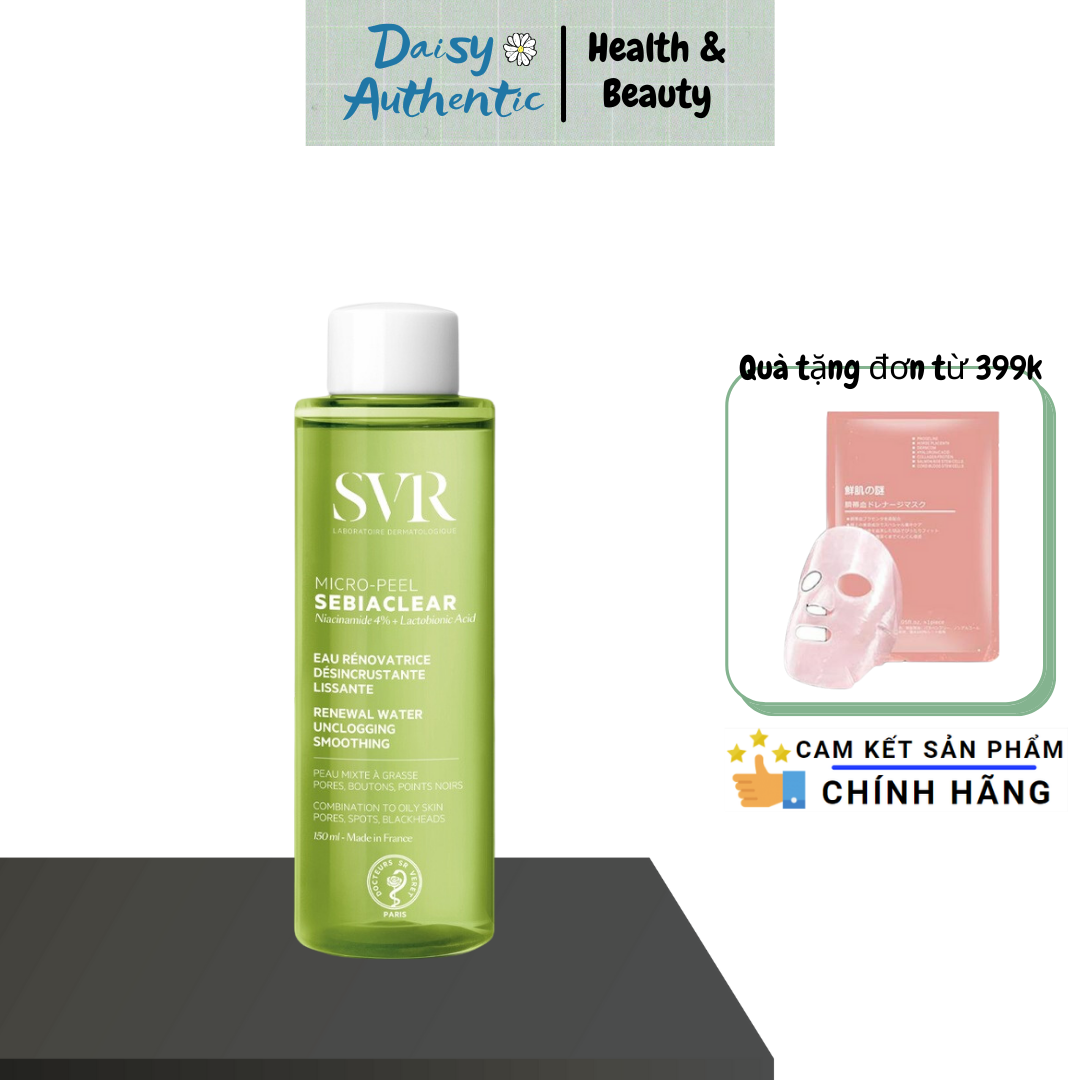 Toner SVR Sebiaclear Micro-peel giảm mụn, se khít lỗ chân lông 150ml