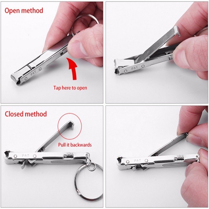 Nail Cutter for Nails and Feet, Can Be Compactly Stacked to Make a Useful Keychain. Th712