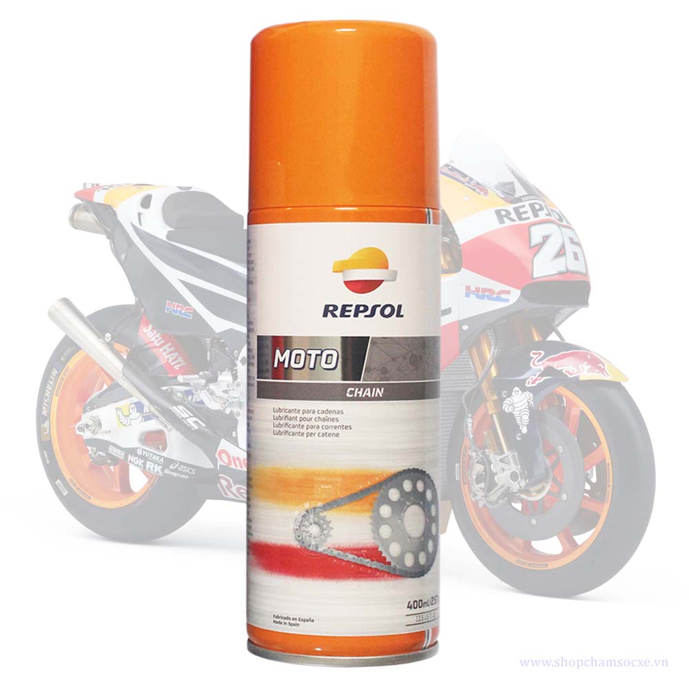Chai Xịt Dưỡng Sên Repsol Moto Chain 400ml (Made In Spain)