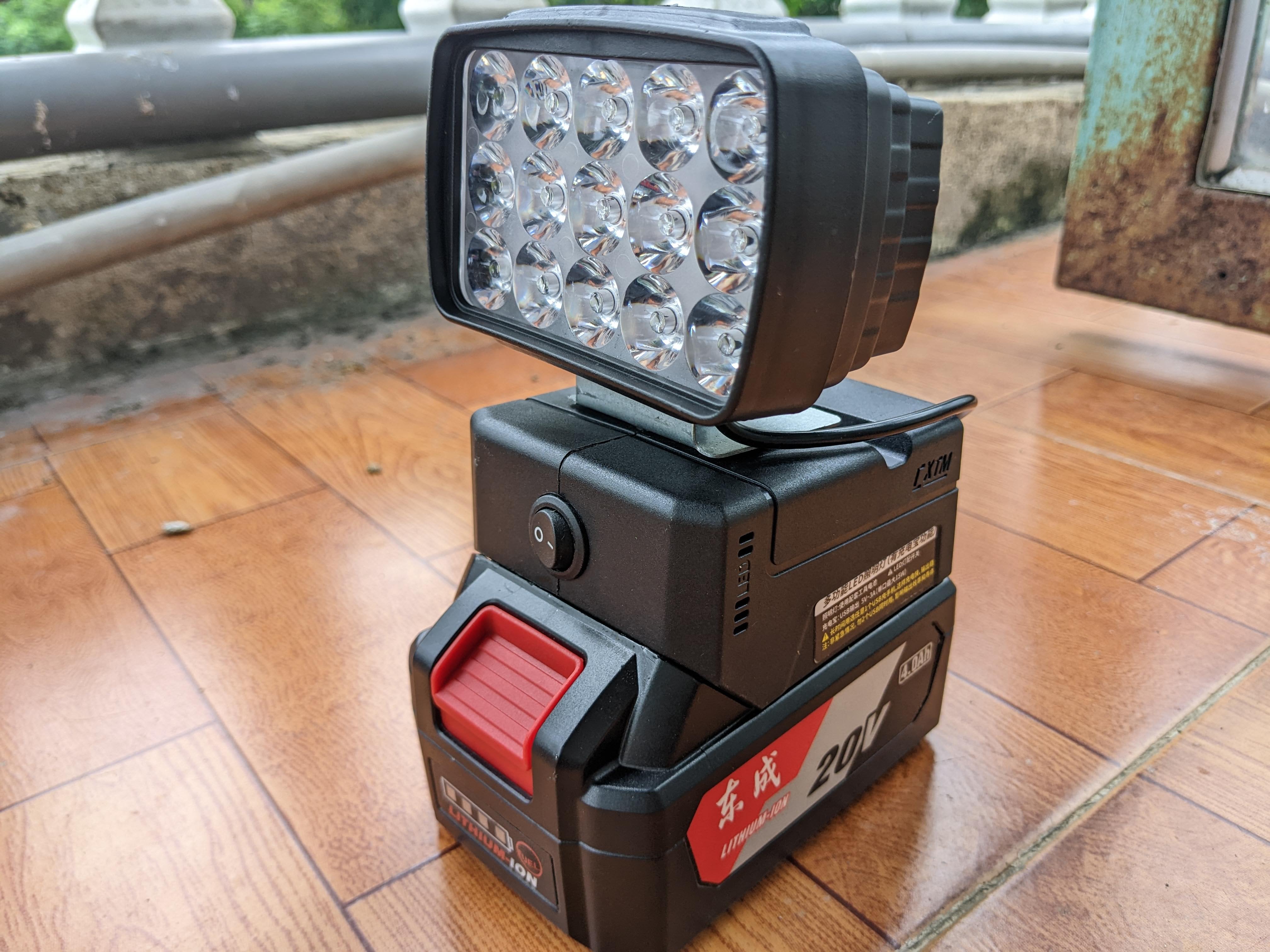 Đèn Pin Led, Đèn Pha Led , sạc usb Dùng Pin DCA Dongcheng 20V