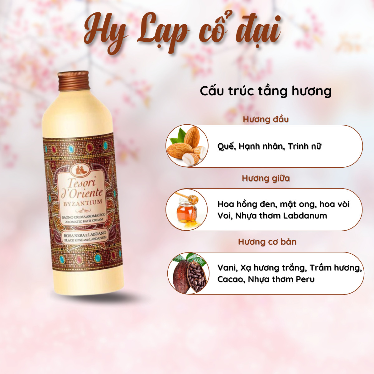 Sữa Tắm Hương Nước Hoa Tesori D'oriente Italy 500ml