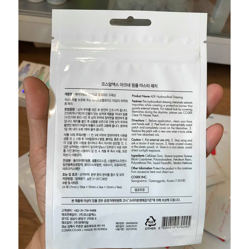 Miếng dán mụn Cosrx Acne Pimple Master Patch 24 miếng hút dịch, gom cùi mụn