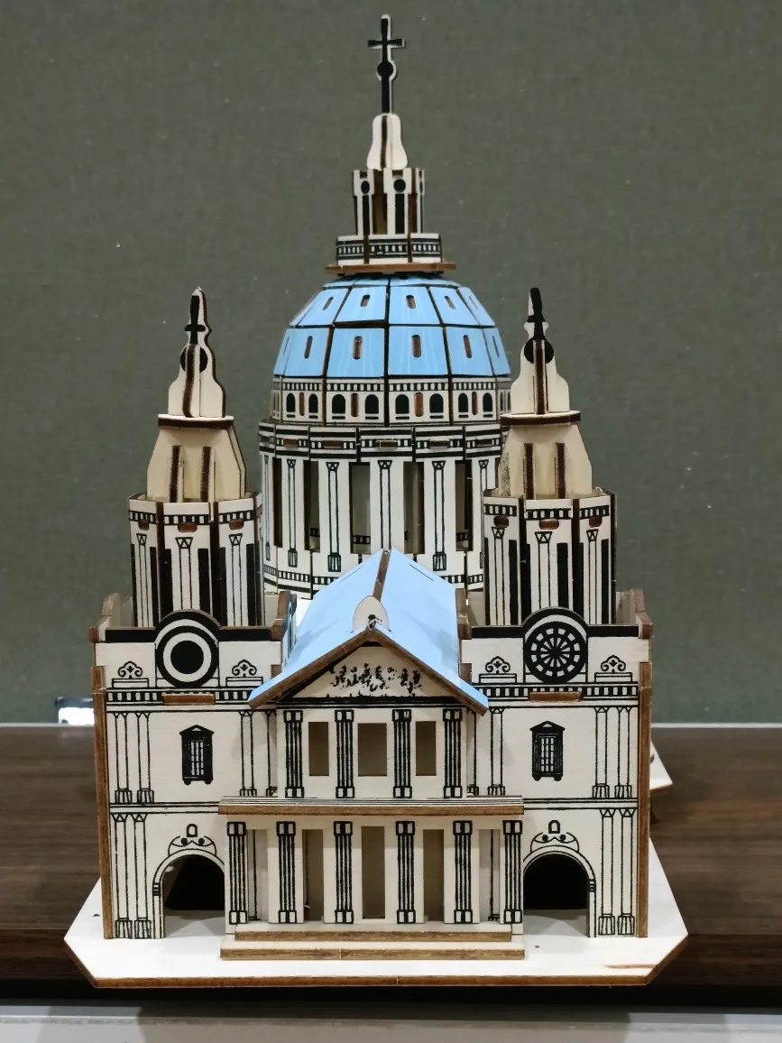 [HCM]Láp ráp 3D gỗ mô hình nhà thờ St. Paul- 35.7x20x29.5cm