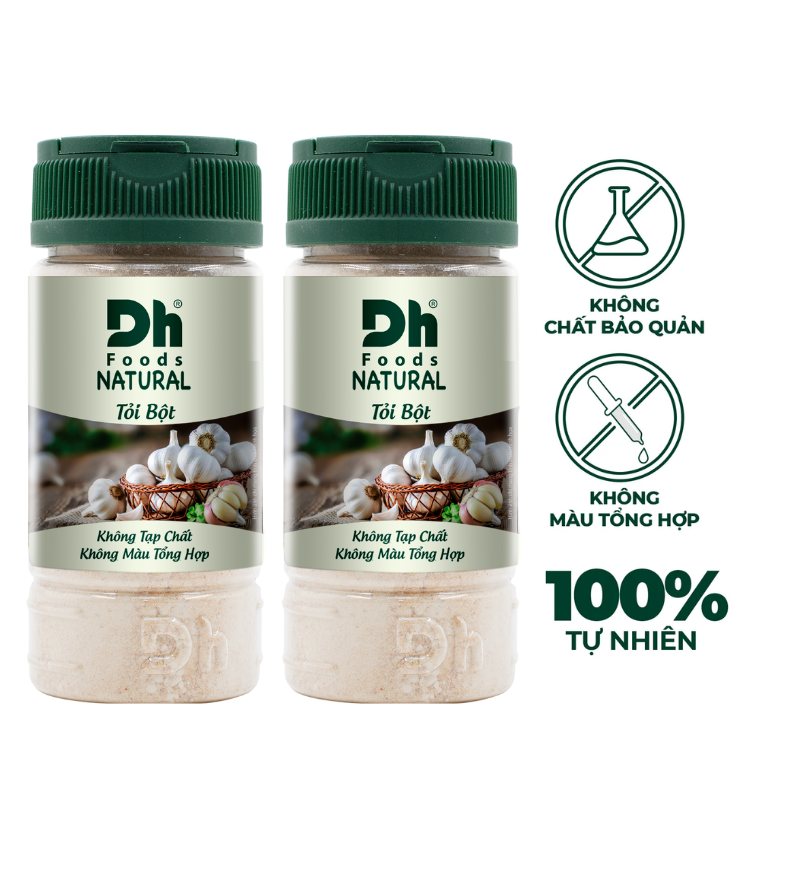 Bộ gia vị tự nhiên Dh Foods - Hũ gia vị Tây Bắc, gừng, nghệ, tỏi, ớt, hành bột - gia vị ướp, tạo màu món ăn các loại