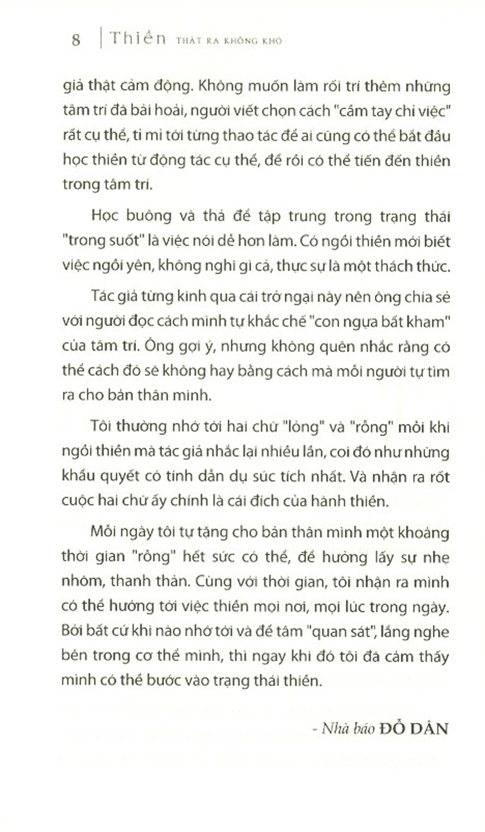 Thiền Thật Ra Không Khó