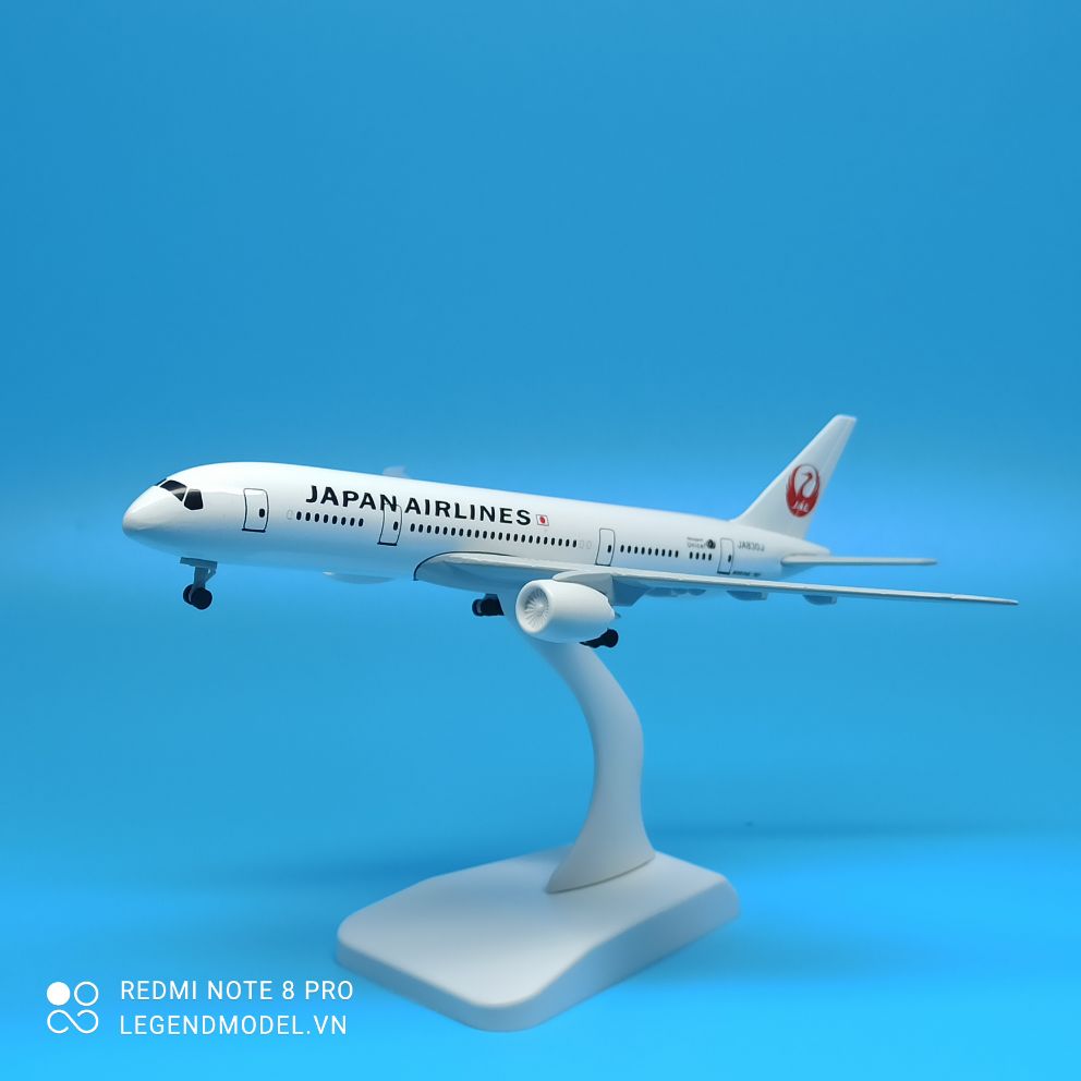 Mô hình máy bay Japanese Airlines Boeing 787 20cm chất liệu kim loại bền đẹp
