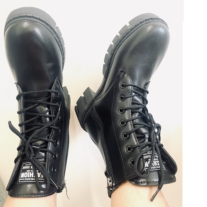Giày boot chelsea 4 phân trơn cổ ngắn S402