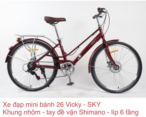 Mua Xe đạp mini khung nhôm bánh 26 Vicky