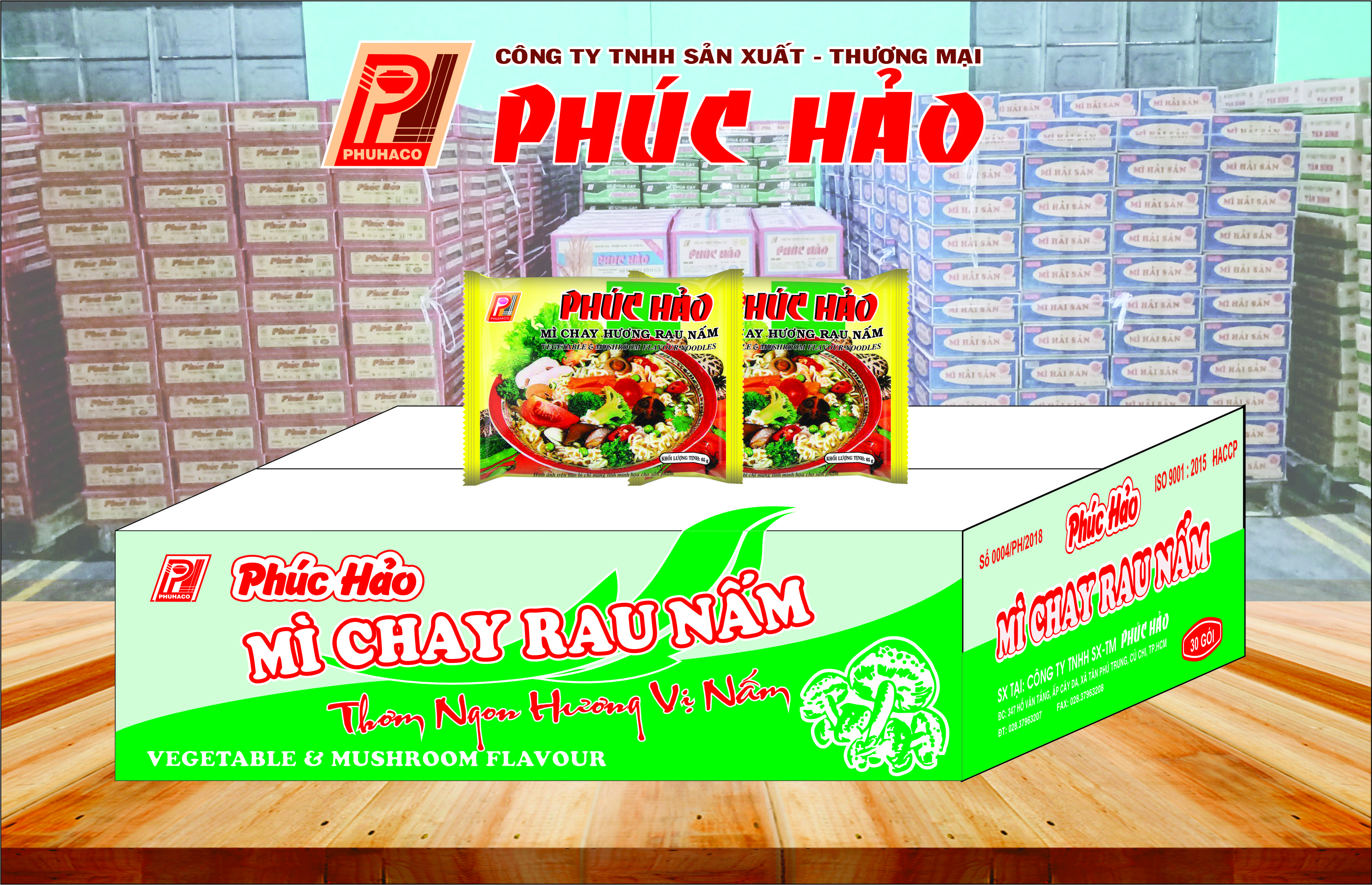 Mì Vị Rau Nấm - 30 gói - 65 gr