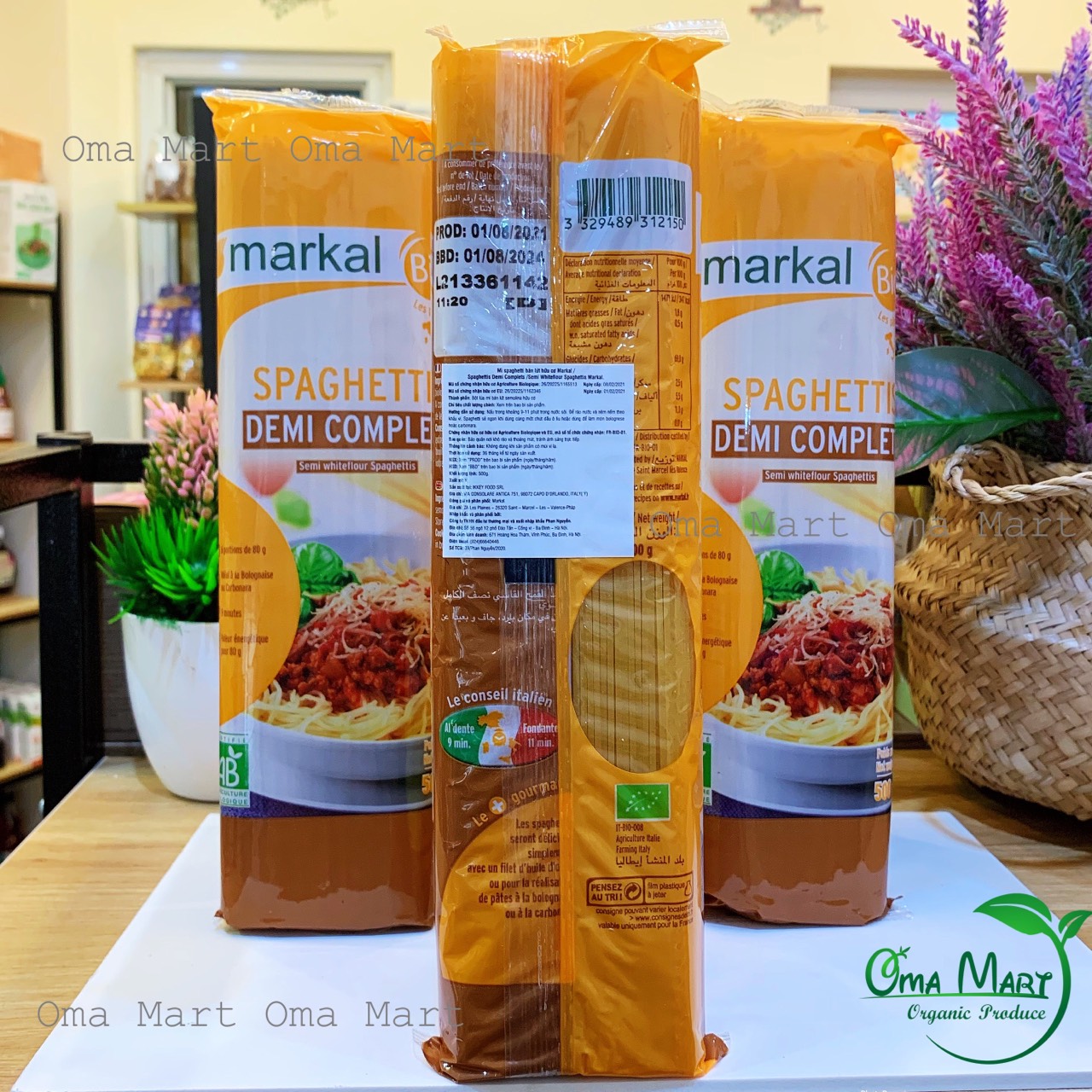 Spaghetti semi husked organic MARKAL 500g