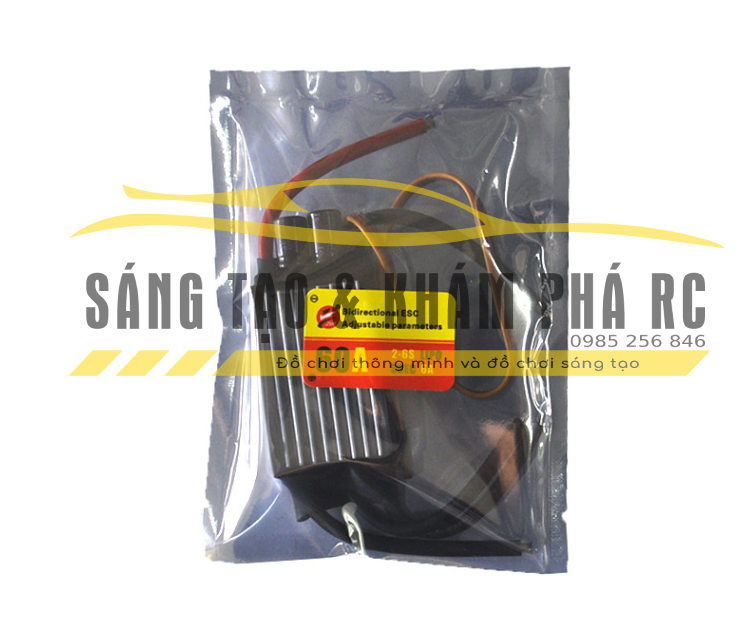 Bộ điều tốc - ESC không chổi than 2 chiều có tản nhiệt dành cho xe và tầu thuyền