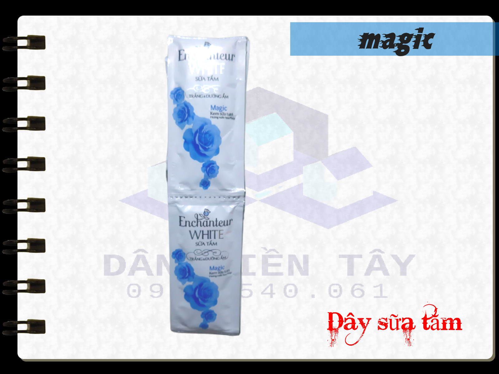 DÂY SỮA TẮM ENCHANTEUR 4 MÙI HƯƠNG (6gr/gói)