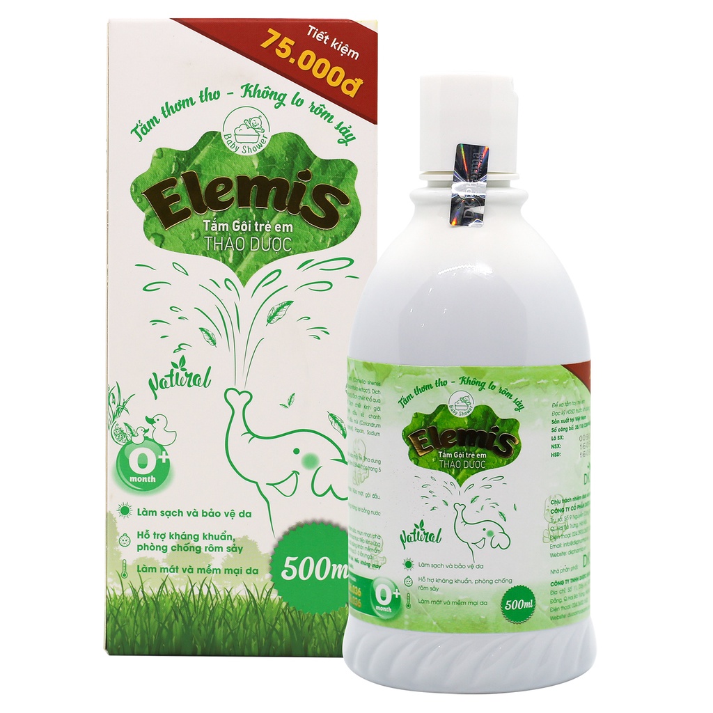 Elemis Herbal Baby Bath Water 200ml / 500ml Bottle