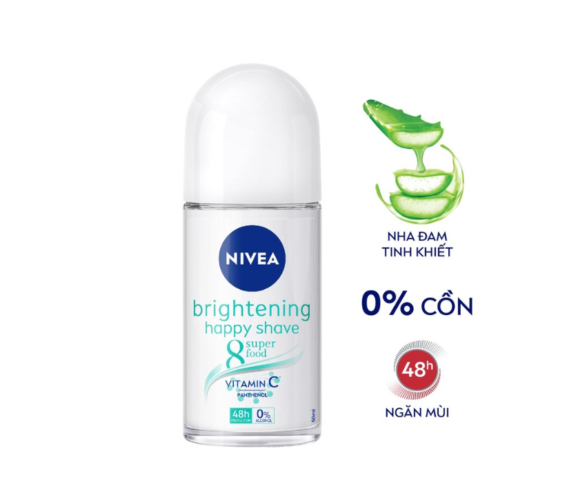 Lăn Ngăn Mùi Nivea Brightening Happy Shave 50ml