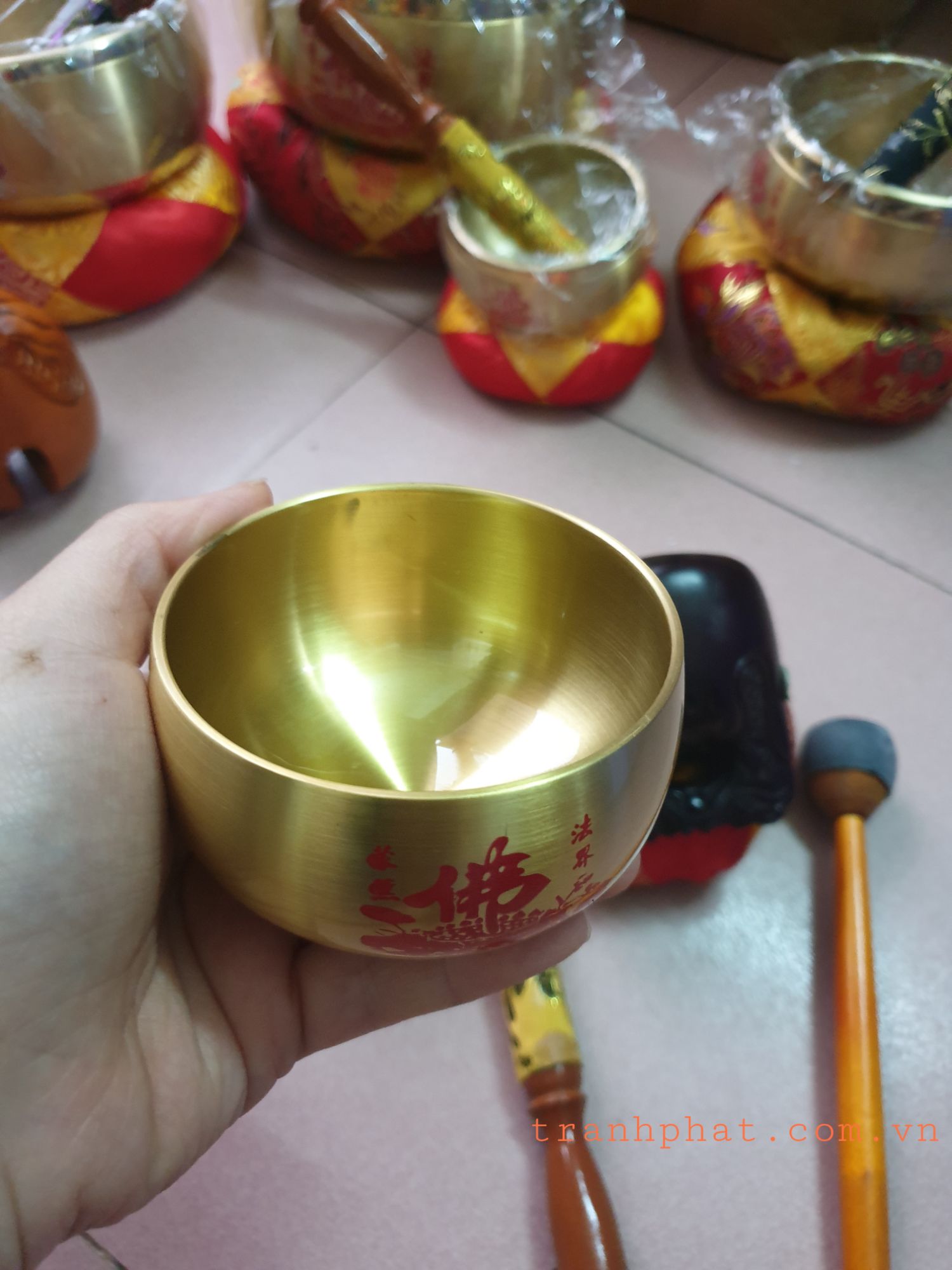 Chuông, mõ công nghệ Đài Loan 3in (tặng đế dùi kèm theo)