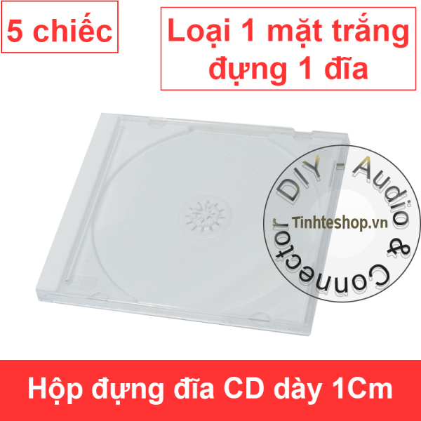 Bảng giá Hộp đựng đĩa CD DVD dày 1.2Cm - Vỏ đựng đĩa CD DVD dày bản trắng (5 chiếc) Phong Vũ