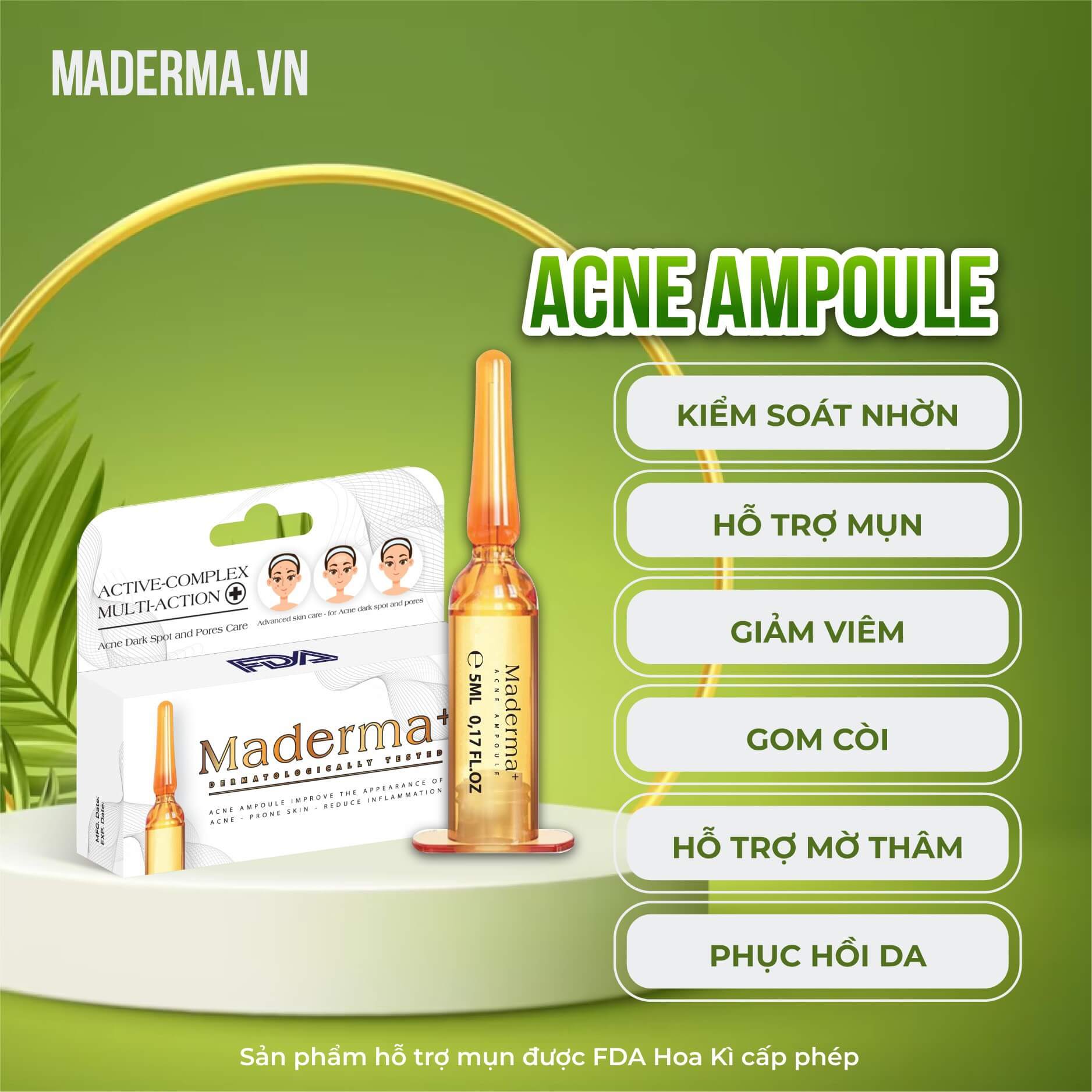 [Chính hãng]Serum giảm mụn thâm-Serum acnes ampoule Maderma+