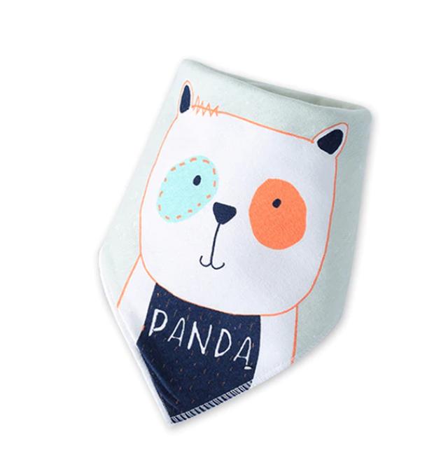 Khăn Yếm Tam Giác Cotton 2 Lớp Cho Bé