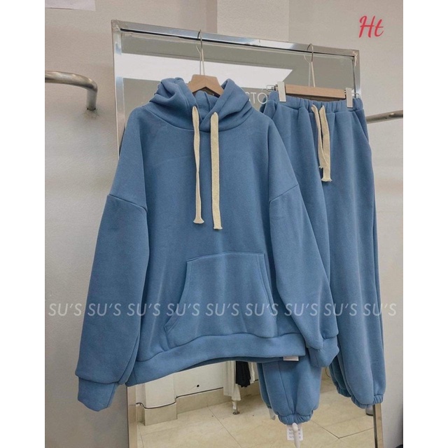 Bộ bỉ cotton hoodie HT12