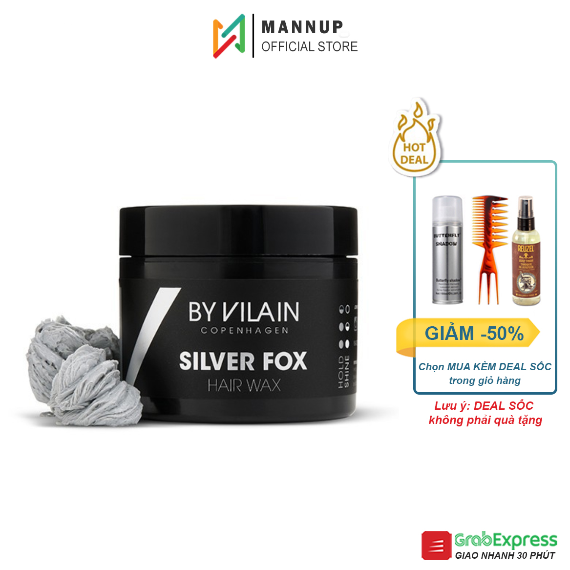 Sáp Vuốt Tóc Nam By Vilain Silver Fox 65g