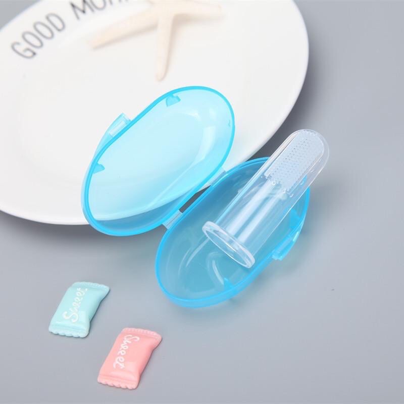 Rơ lưỡi silicon kèm hộp cho bé